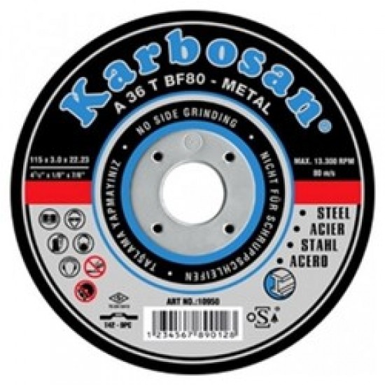 Karbosan Metal Kesme Taşı 115X3.0X22.23