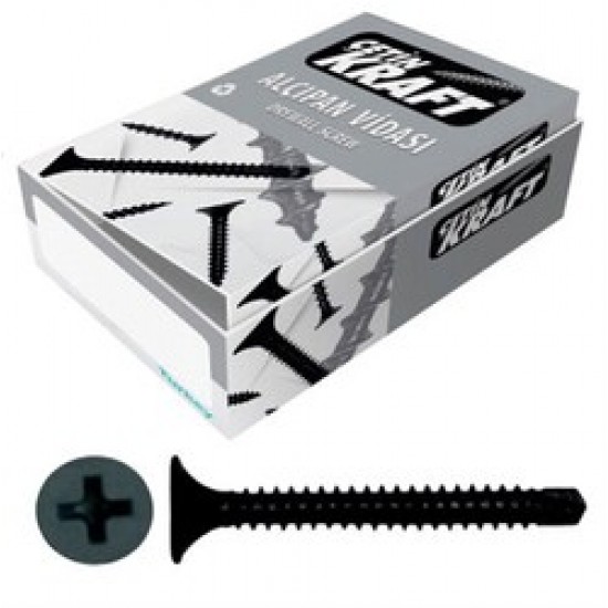 Alçıpan Vidası Sık Dişli 3,5X25mm 1000 Adet